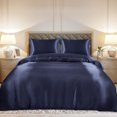 thumbnail image 3 of Unique Bargains Satin Duvet Cover Set 3 Piece and Pillow Sham Set, 3 of 8