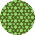 thumbnail image 1 of Ahgly Tapis Rond Lavable en Machine Intérieur Transitionnel Vert Vif, 4 Pieds Rond, 1 of 7