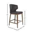 thumbnail image 2 of Tabouret de Bar à Dossier Ailé Rembourré de Qualité Contractuelle Cabo (26 Po/29 Po), 2 of 5