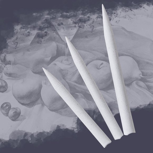 Sketch Blending Stumps 3 Pack Paper Art Smudge Tools Single End for Pencil Charcoal Drawing Shading and Texture Effects