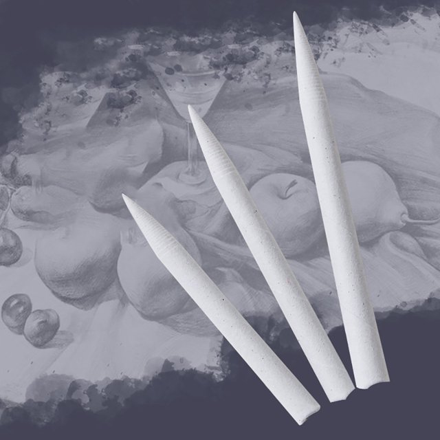 Sketch Blending Stumps 3 Pack Paper Art Smudge Tools Single End for Pencil Charcoal Drawing Shading and Texture Effects