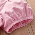 thumbnail image 4 of Yanlir Robe à Boutons à Col Rond pour Filles 2-7 Ans Été à Manches Courtes Mignonne avec Nœud Robe de Princesse pour Occasions Confortables et Polyvalentes (Rose, 2 Ans), 4 of 5