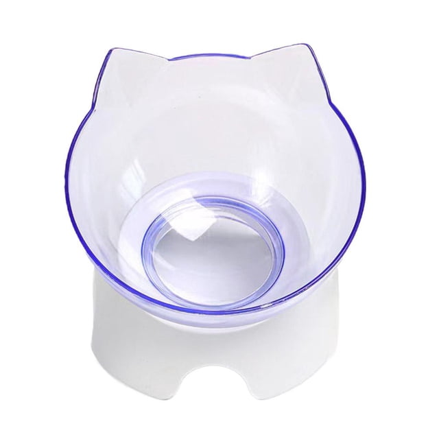 Plastic Pet Bowl - Elevated, Anti-Choking Design, for Cats and Small Dogs, Dishwasher Safe