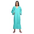 thumbnail image 4 of Moomaya Solid Nightdress For Ladies Cotton Ruffled Border Nursing Nightwear, 4 of 6