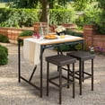 thumbnail image 4 of Gymax Patio 4 PCS Rattan Wicker Bar Stool Chairs Counter Height Barstools, 4 of 7