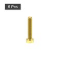 thumbnail image 3 of Unique Bargains Brass Hex Bolts, M6x30mm 5 Pack Fully Thread Grade 4.8 Machine Screws, 3 of 4