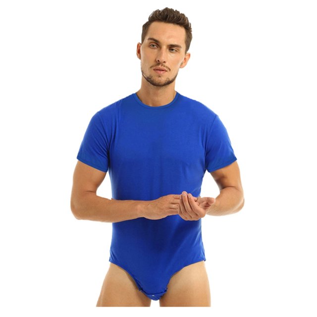 XZNGL Mens Short Pajamas Mens Short Sleeve Round Neck Connected Button Breathable Home Pajamas
