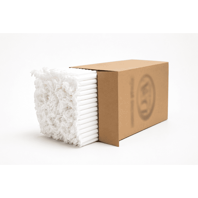 Giant Drinking Straws White Plastic Individually Wrapped 300 Count