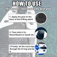 thumbnail image 3 of Unique Bargains 6pcs 6cm Black D Ring Patch PVC Stainless Steel Round Shape D Ring Pads for Inflatable Boat Kayak, 3 of 7