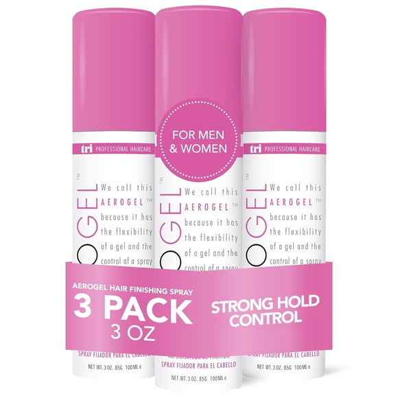TRI Design Aerogel Hairspray - Vaporisateur de Finition Capillaire à Tenue Forte pour Volumiser et Contrôler, Coiffage Flexible pour Tous les Types de Cheveux, Non Collant et Parfumé - pour Femmes et Hommes