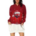 thumbnail image 2 of TIMIFIS Robe de Noël Moche pour Femmes, Manches Longues, Imprimé Bonhomme de Neige, Robe Chemise Décontractée Moulante avec Poche, 2 of 4
