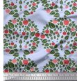 thumbnail image 1 of Soimoi Moss Georgette Fabric Leaves & Fruits Print Sewing Fabric Yard 42 Inch Wide, 1 of 1