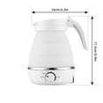 thumbnail image 4 of Foldable Kettle 0.6L Travel Silicone Stainless Steel Base Camping Kettle, 4 of 8