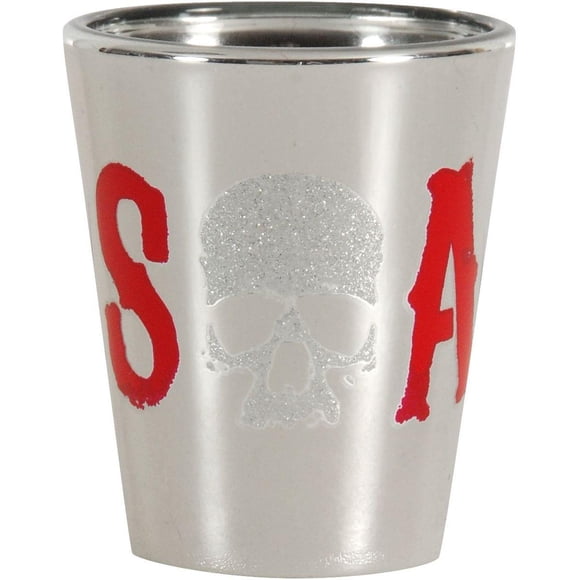 Sons of Anarchy Glitter Skull Logo Shot Glass
