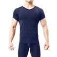 thumbnail image 2 of Fengqque Men’s Slimming Compression Body Shaper V-Neck for Back Support, Gynecomastia & Hernias Dark Blue L(L), 2 of 3