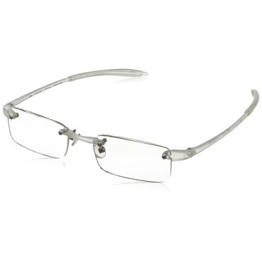Visualites 1 Crystal 2.25 Power Lightweight Rimless Rectangle Reading Glasses