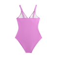 thumbnail image 3 of UPPADA Women's V-Neck One Piece Swimsuit Ruched Tummy Control Bathing Suit One Piece Cute Solid Color Swimsuit Casual Basic Shoulder Straps Swimwear Clearance Purple,Xxl, 3 of 8