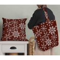 thumbnail image 5 of Soimoi Red Rayon Fabric Snow Flakes Floral Printed Fabric 1 Yard 56 Inch Wide, 5 of 5