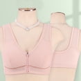 thumbnail image 3 of Bocqde Plus Size Sport Bras for Women Breathable Mesh Full Coverage Soft Bras Light Front-Closing Wireless Gathering Push Up Bralettes, 3 of 7