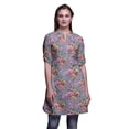 thumbnail image 1 of Bimba Kurtis Indiennes Courtes pour Femmes Tunique Imprimée Chemise à Manches Roulées, 1 of 6