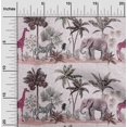 thumbnail image 2 of oneOone Tissu Jersey Viscose Brun Rose Foncé Tissu Robe Tropicale Tissu Imprimé Tissu au Mètre 60 Pouces de Large, 2 of 4