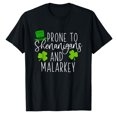 thumbnail image 1 of AALJY T-Shirt Hommes Femmes Sujet aux Shenanigans et Malarkey pour la Saint-Patrick, 1 of 5