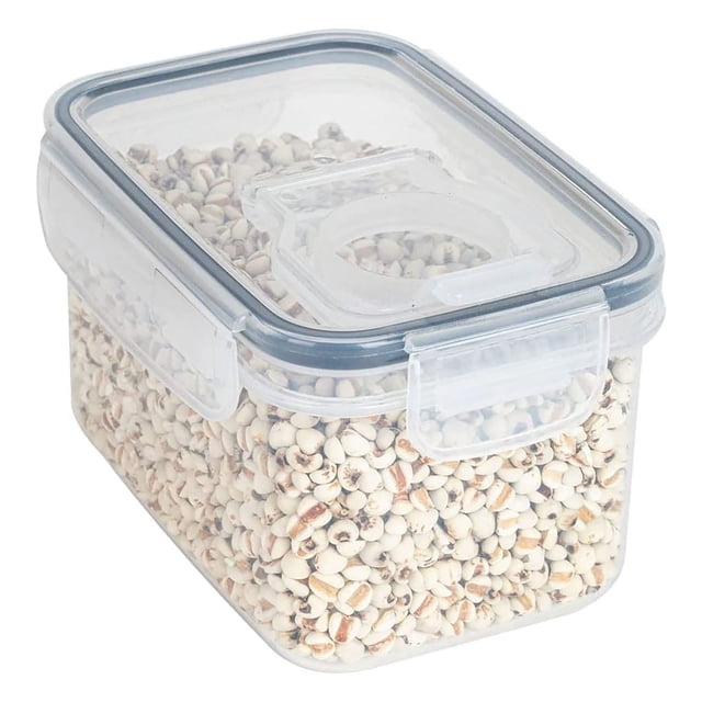 WHEANG 5 Size Single Clear Plastic Storage Jars Vacuum Proof Fresh Storage Airtight Jars Kitchen Airtight Jars With Lids Proof Crispers