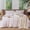 Greyish Pink& White, variant on JOLUSERE 100% Cotton Striped Duvet Cover Twin Set, 2-Piece Linen Like Textured Breathable Comforter Cover(Greyish Pink& White Classic Stripes)