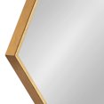 thumbnail image 3 of Kate and Laurel Rhodes Modern Hexagon Wall Mirror Set, 3 Pieces, Gold, Chic Geometric Mirror for Wall, 3 of 7