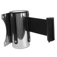 thumbnail image 1 of Barrière de File d'Attente de Sécurité 5 m Rétractable avec Bandes Fixation Murale Noire, 1 of 5