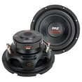 thumbnail image 1 of Pyle 8 Inch 1600W DVC 4 Ohm Car Audio Subwoofer Speaker Set, Black (2 Pack), 1 of 10