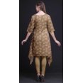 thumbnail image 3 of Bimba Kurti Asymétrique Imprimée Florale Brun Gerbera et Anémone pour Femmes Robe d'Été Indienne Tunique Grande, 3 of 6