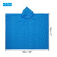 thumbnail image 2 of Unique Bargains Ponchos de Pluie, Ensemble de 2 Imperméables avec Capuchon, Manteaux de Pluie en EVA Réutilisables pour le Camping en Plein Air, Bleu, 2 of 6
