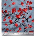 thumbnail image 1 of Soimoi Brown Rayon Fabric Flying Woodpecker Bird Fabric Prints By Yard 42 Inch Wide, 1 of 3