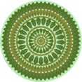 thumbnail image 1 of Ahgly Tapis Rond Lavable en Machine Intérieur Transitionnel Vert Clair, 6 Pieds Rond, 1 of 7