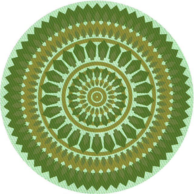 Ahgly Tapis Rond Lavable en Machine Intérieur Transitionnel Vert Clair, 6 Pieds Rond