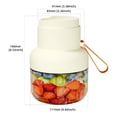 thumbnail image 3 of TIMIFIS Plastics Juicing Cup Trendy New Juicer Portable Wireless Juicer Cup 850Ml Large Capacity for Crushing Ice Blending Fruit Versatile Juicing Machine with Two Lids and Straw Kitchen Gadgets, 3 of 8