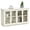Antique White, variant on Giantex Stackable Buffet Cabinet, Kitchen Storage Cabinet with Sliding Tempered Glass Doors, Small Sideboard for Kitchen, Dining Room or Living Room, Black