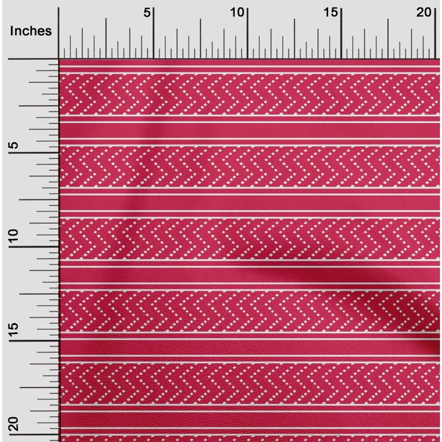 oneOone Organic Cotton Voile Fabric Chevron Block Decor Fabric Printed BTY 42 Inch Wide