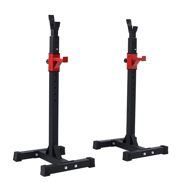 Graflsoa Home Gym Barbell Rack Set for Squats & Bench Press, Detachable Steel Frame, Black Fitness Equipment for Legs & Hips Workout