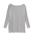 thumbnail image 3 of Yuyuzo Tuniques pour Femmes Manches Longues Col Rond Chemises Légères Couleur Unie Hauts de Pyjama, 3 of 5