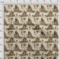 thumbnail image 4 of oneOone Polyester Spandex Brown Fabric Cowboy Sewing Craft Projects Fabric Prints By Yard 56 Inch Wide-aB, 4 of 5