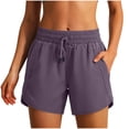 thumbnail image 1 of cfhntfmh Women's Running Shorts with Zip Pockets Athletic Shorts Quick Dry Lightweight Workout Drawstring Gym Shorts, 1 of 6