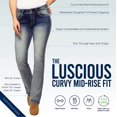 thumbnail image 4 of WallFlower Jeans Luscious Curvy Coupe Bottillon Taille Mi-Haute Insta Extensible Juniors pour Femmes (Standard et Plus), 4 of 7