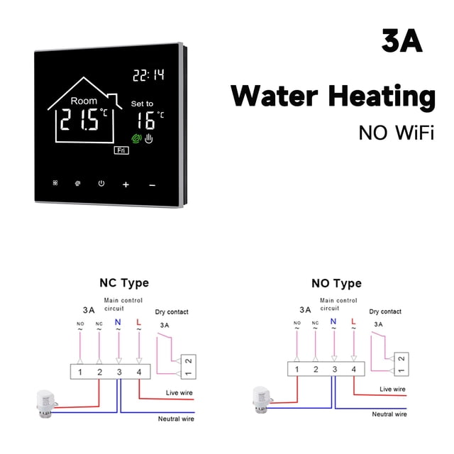 Tuya WiFi Smart Thermostat LCD Display Touch Screen For Electric Floor Heating Water/Gas Boiler Temperature Remote Controller Wireless ,Easy to Install