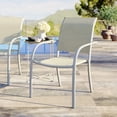 thumbnail image 1 of Mainstays Steel Outdoor Stacking Chair, Greige, 1 of 10