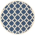 thumbnail image 1 of Safavieh Courtyard Tapis Intérieur Extérieur Bleu Marine - Rond 6 Pieds7 Pouces, 1 of 4