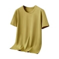 thumbnail image 1 of Chemises pour Hommes, Chemises Décontractées Unies à Manches Courtes Col Rond, 1 of 6