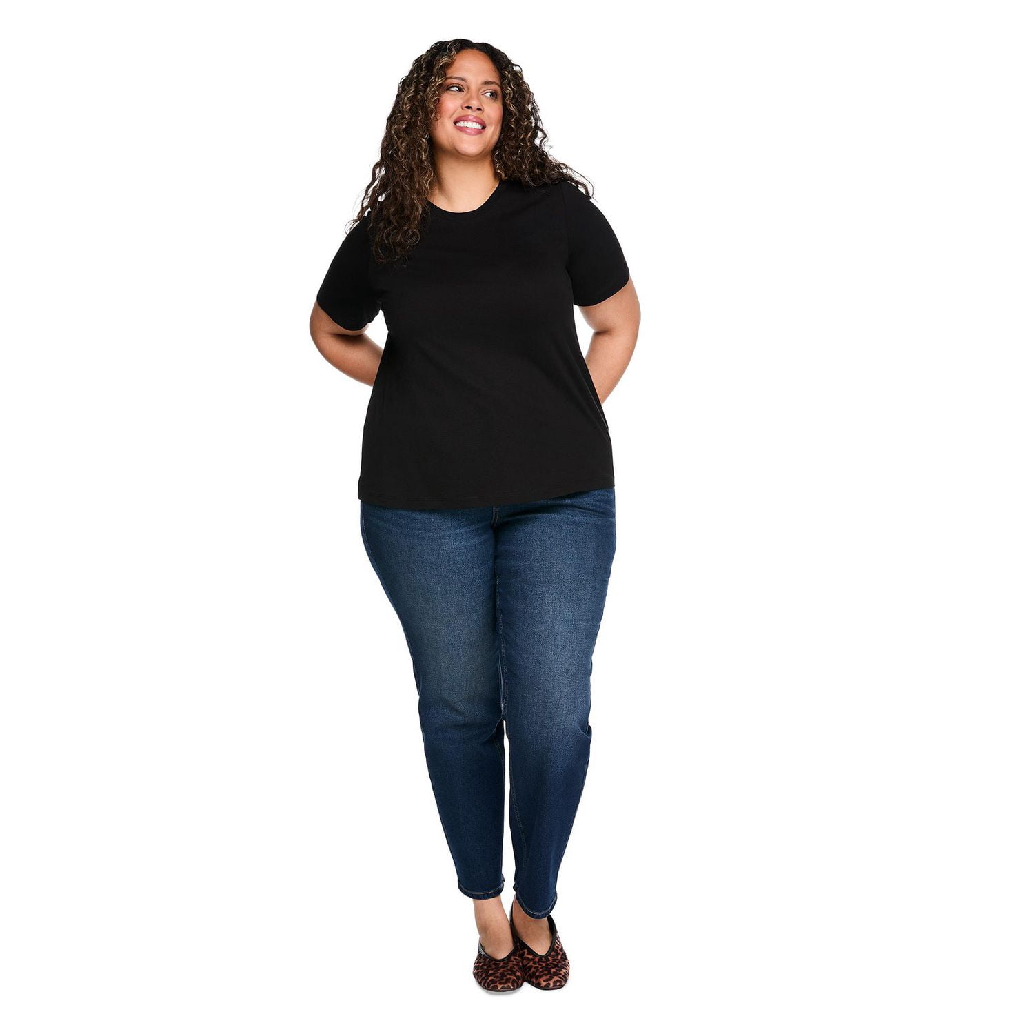 T-shirt à encolure ras du cou Lane Bryant Plus pour femmes