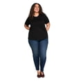thumbnail image 2 of Lane Bryant Women's Plus Crew-Neck T-Shirt, 2 of 6